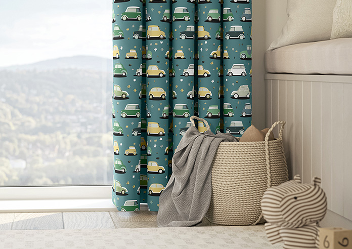 Roadtrip, Teal Blue - Made to Measure Curtains - Image 5